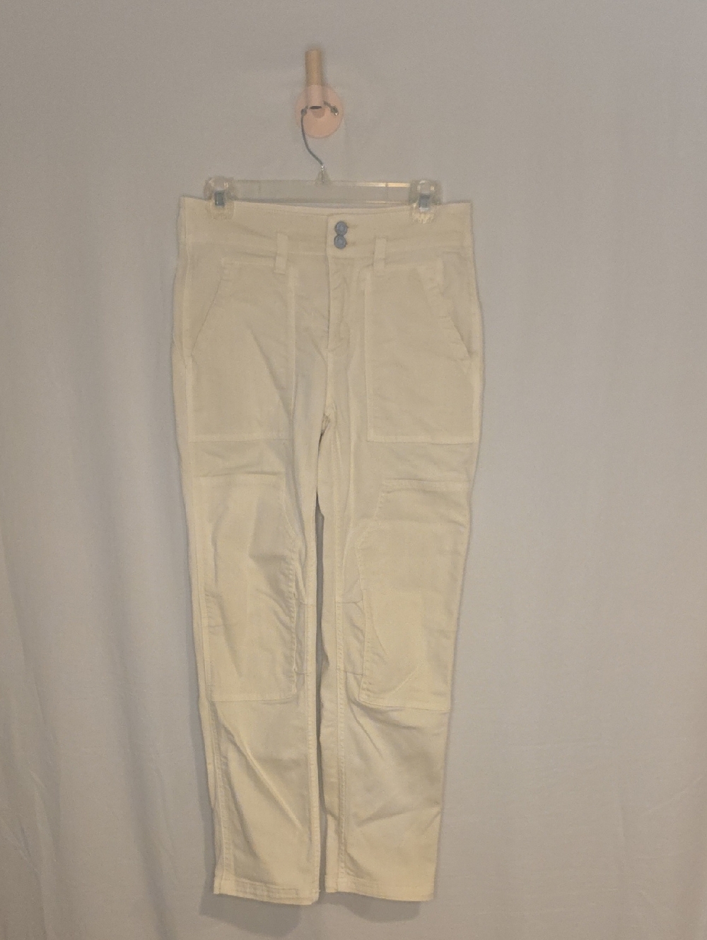 As Is Cream Pilcro Straight-Leg Utility Pants